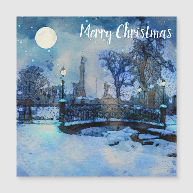 Pintura da noite de inverno na cidade (Frente)