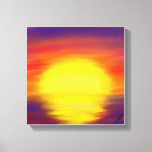 Pintura das canvas do por do sol