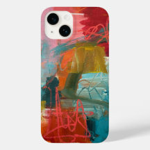 pintura de abstrato em lacre e vermelho para iPhon