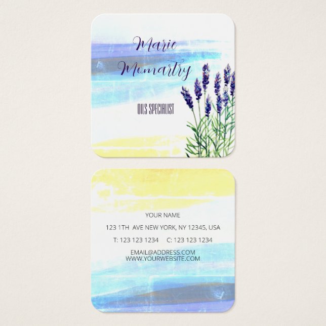 pintura de aquarela lavanda (Frente & Verso)