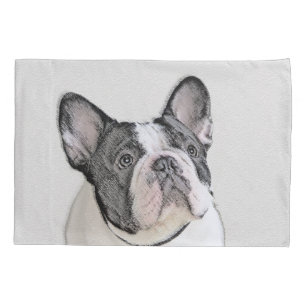 Pintura de Bulldog Francês (Brindle Pied) - Arte C