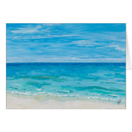 Pintura de cadeira de praia, cartão de sentir melh