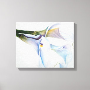 PINTURA DE CANVAS DE FLORES DE CALLA LILY BRANCA