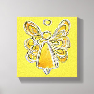 Pintura de Canvas do Anjo Amarelo