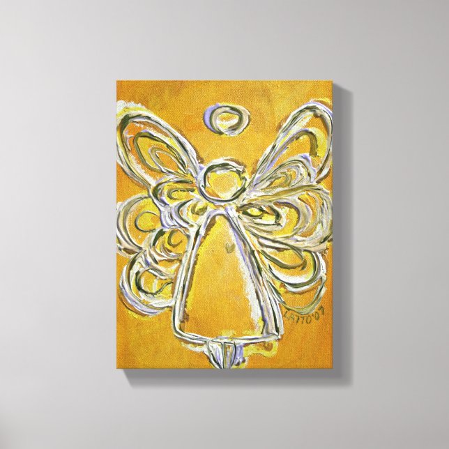 Pintura de Canvas do Anjo Amarelo (Frente)