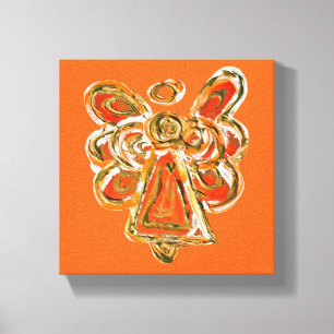 Pintura de Canvas do Anjo do Orange Guardian