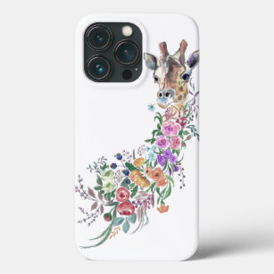 Pintura de capas de iphone de Girafa Colorida Flor