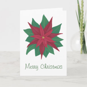 Pintura de Cartões de Natal de Flor Poinsettia