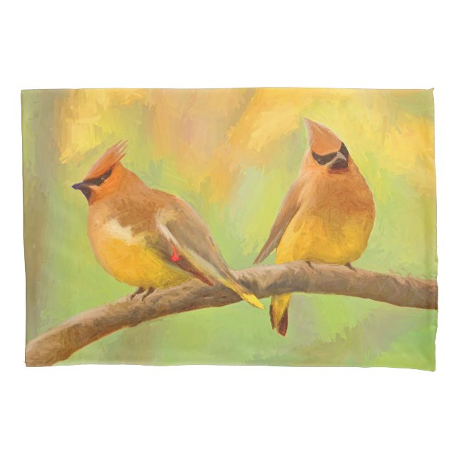 Pintura De Cedar Waxwing - Arte De Cachorro Origin (Frente)