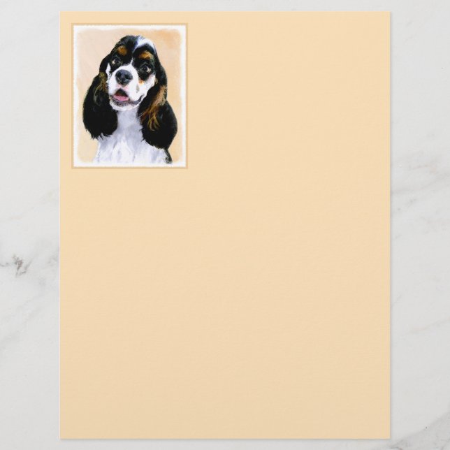 Pintura De Cocker Spaniel (Participante) - Arte De (Frente)