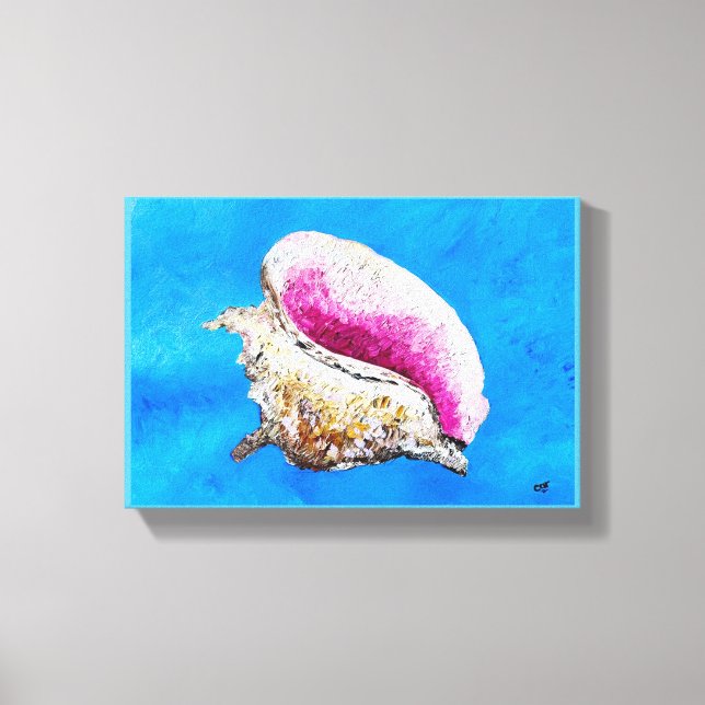 Pintura de Conch Shell na Canvas (Frente)