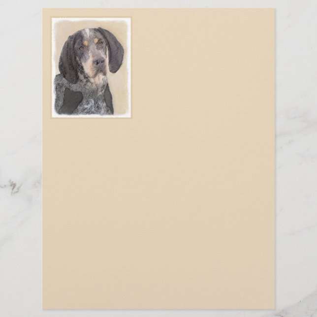 Pintura de Connhound Bluetick - Cachorro Original  (Frente)