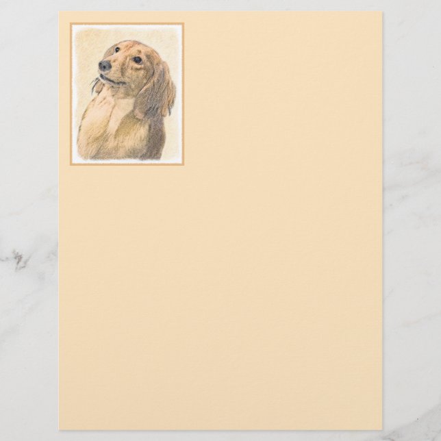 Pintura de Dachshund (de pelo longo) - Arte Origin (Frente)