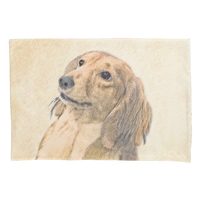 Pintura de Dachshund (Longhaired) - Arte de Cão Or (Frente)