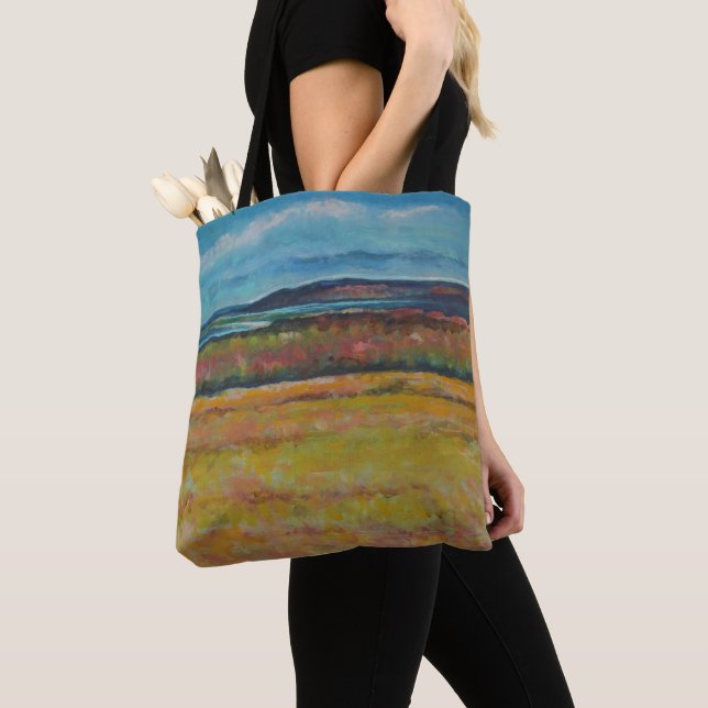 Pintura de dunas de areia e praia | Tote Bag (Close Up)