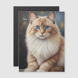 Pintura de Gato Ragdoll Elegante