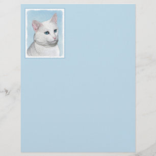 Pintura de Gatos Brancos - Arte de Gato Original B