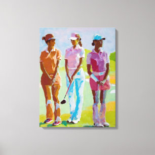Pintura de Golfistas - Impressão de Arte Canvas