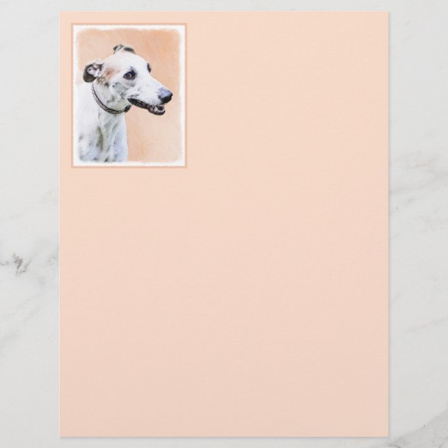 Pintura de Greyhound - Arte de Cachorro Original (Frente)
