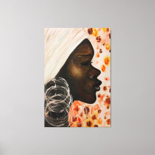 Pintura de Impressão em Tela de Beleza Africana em