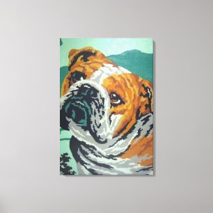 pintura de impressão personalizada de buldogue por