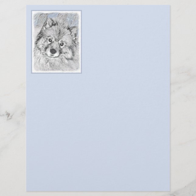 Pintura de Keeshond Beth - Arte de Cachorro Origin (Frente)