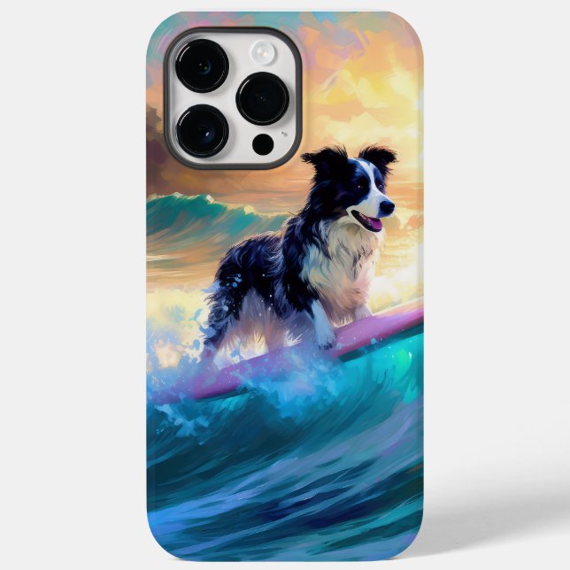 Pintura de Navegação na Praia de Border Collie (Verso)