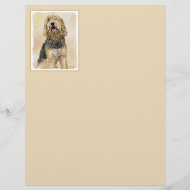 Pintura de Otterhound - Arte de Cachorro Original  (Frente)
