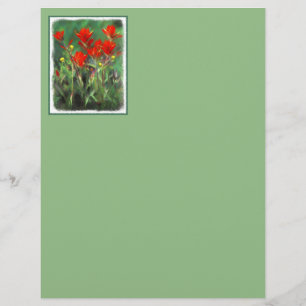 Pintura de pincel índio - Arte Flor Original