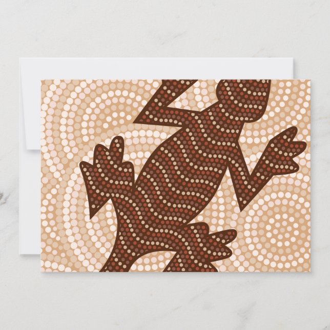 Pintura de pontos de lagarto aborígene (Frente)
