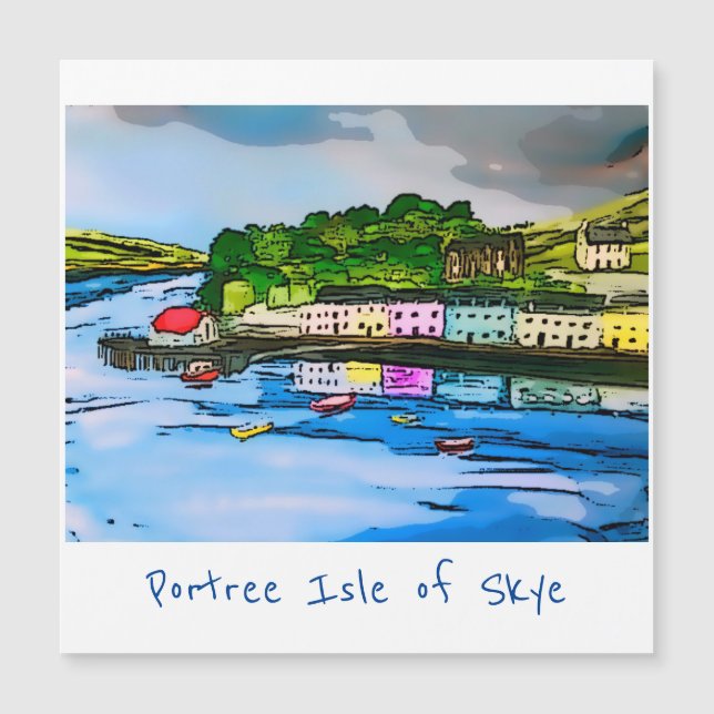 Pintura de Portree Isle of Skye Scotland (Frente)