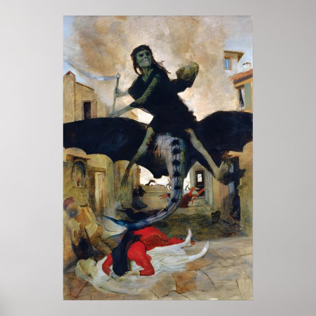 Pintura de Poster Arnold Böcklin - Die Pest (A (Frente)