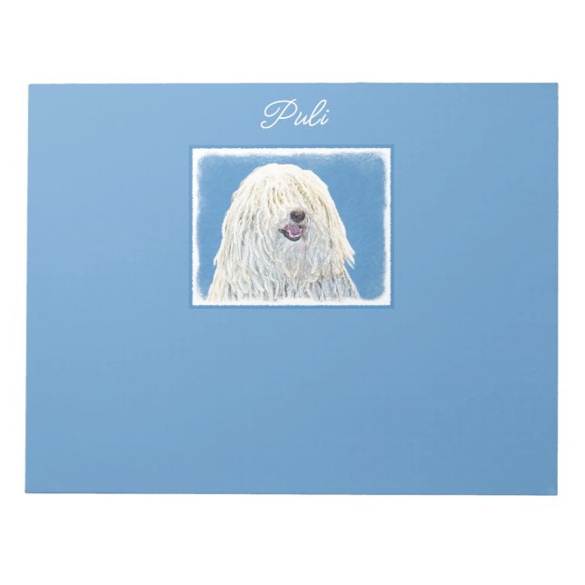 Pintura de Puli - Bloco de Notas de Arte de Cachor (Frente)