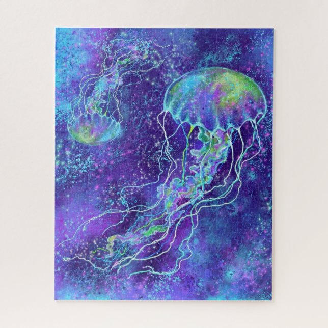 Pintura de Quebra-Cabeça de Água-Viva (Vertical)
