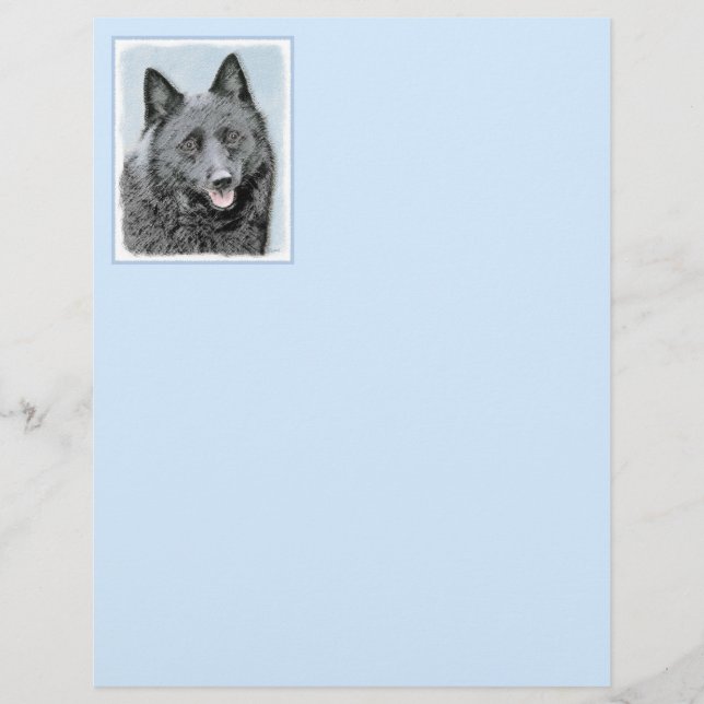 Pintura de Schipperke - Arte de Cachorro Original (Frente)