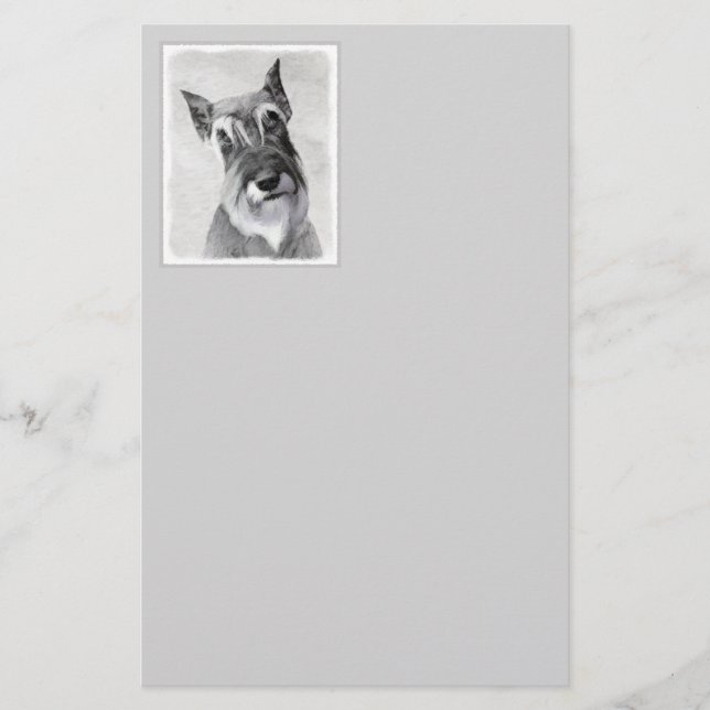 Pintura de Schnauzer (Giant) - Arte Canina (Frente)