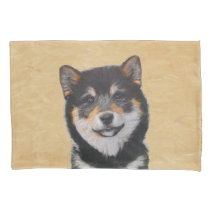 Pintura de Shiba Inu (Preto e Latão) - Arte Canina