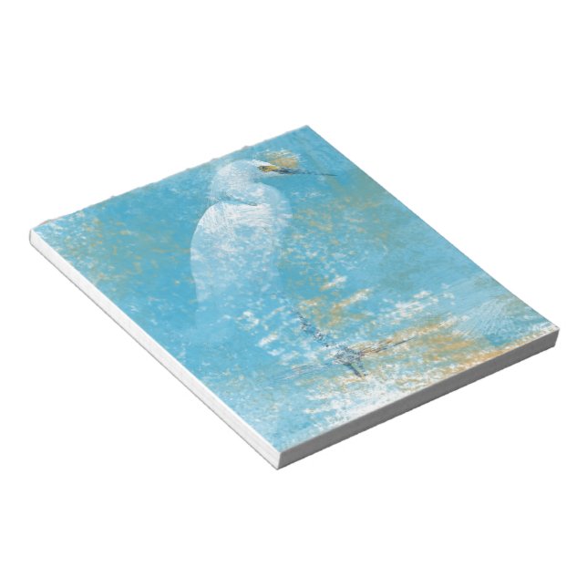 Pintura de Snowy Egret | Bloco de notas (Inclinado)