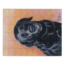 Pintura de sorriso de Labrador Preto