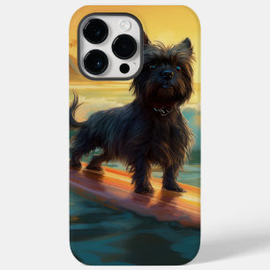 Pintura de Surf na Praia de Affenpinscher