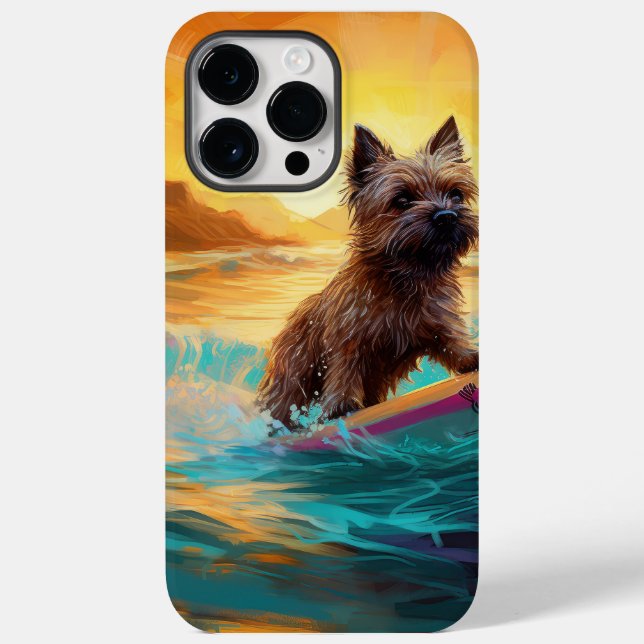 Pintura de Surf na Praia do Cairn Terrier (Verso)