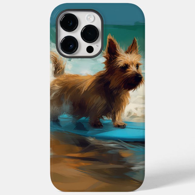 Pintura de Surf na Praia do Terrier Australiano (Verso)