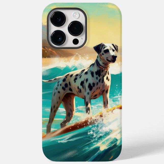 Pintura de surfe na praia Dalmation (Verso)