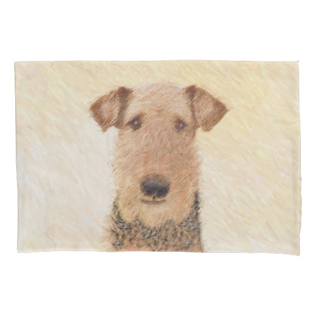 Pintura de Terrier Airedale - Arte original cômoda (Frente)
