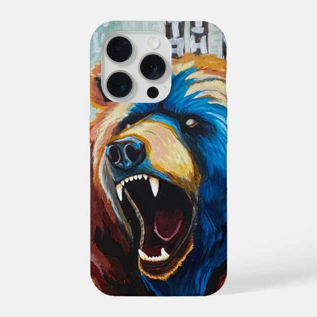 Pintura de Urso Cinzento - Arte de Vida Selvagem (Verso)