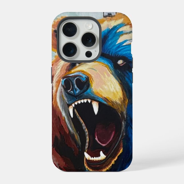 Pintura de Urso Cinzento - Arte de Vida Selvagem (Verso)