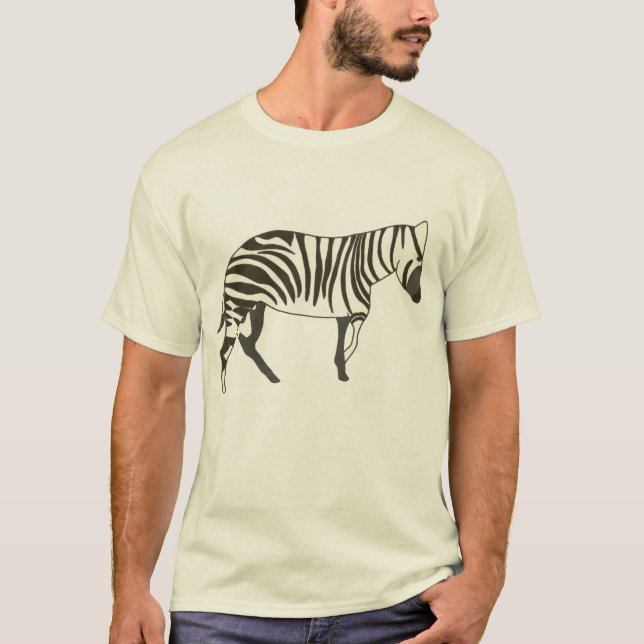 Pintura de zebra, camisetas de animais selvagens (Frente)