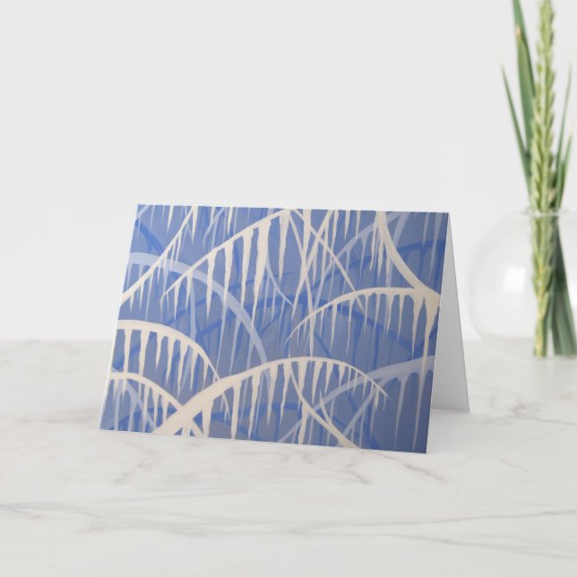 Pintura do cartão de nota dos sincelos por (Frente)