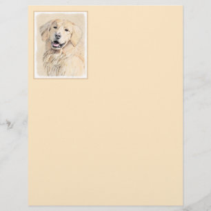 Pintura do ouro Retriever - Arte Cachorra Original