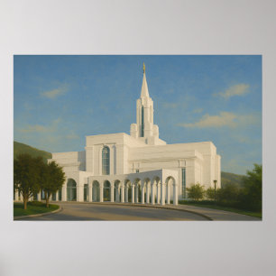 Pintura do Templo de Bountiful Utah™ Poster de Art